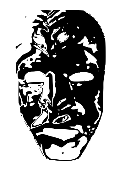 Masque africain traditionnel sculpté à la main, utilisé dans les rituels, les cérémonies ou comme objet décoratif symbolique.